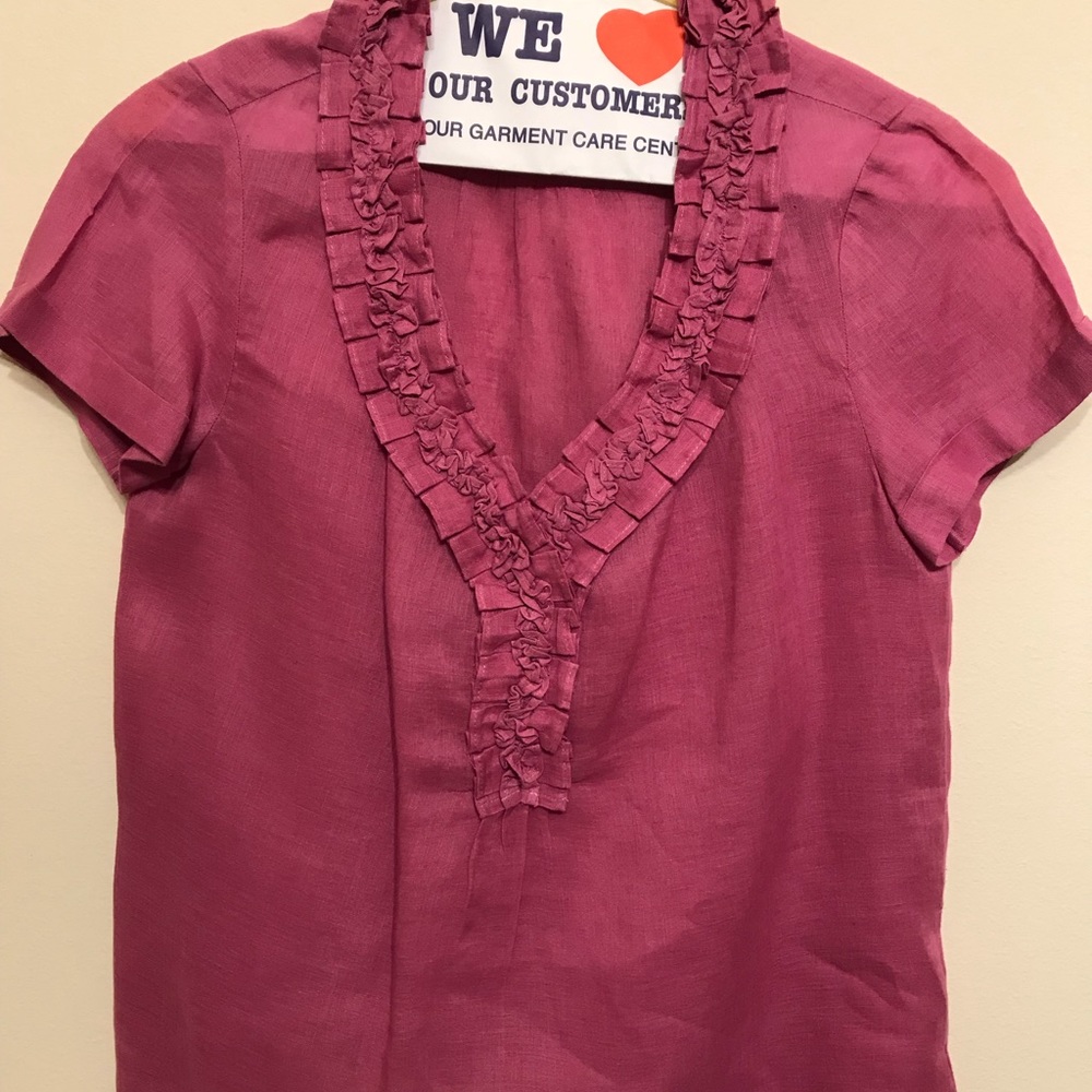 Linen Short sleeve Top
